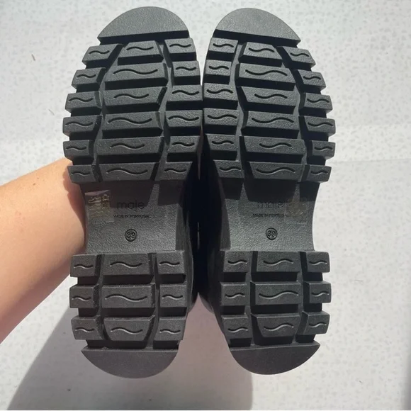 MAJE Fuji Black Leather Lace Up Hiking Boots NIN Hike Boots Unisex Hiker 39 NWT - Picture 5 of 7